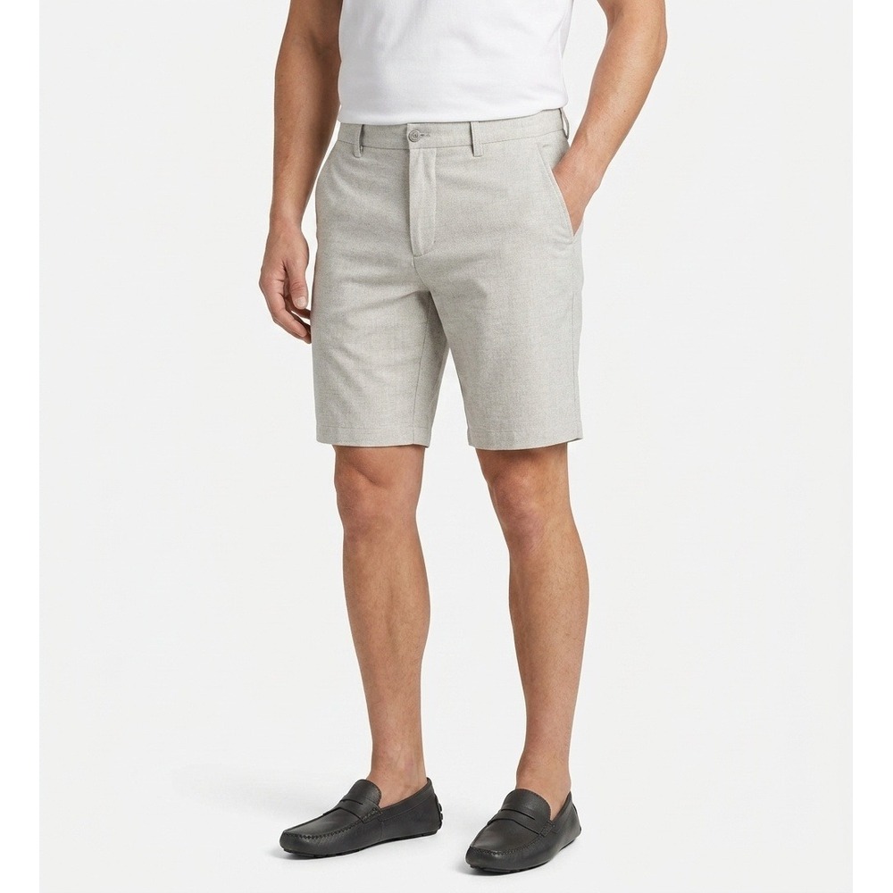Izod GOLF Mens‎ Light Gray Flat Front Casual Shorts Size 34